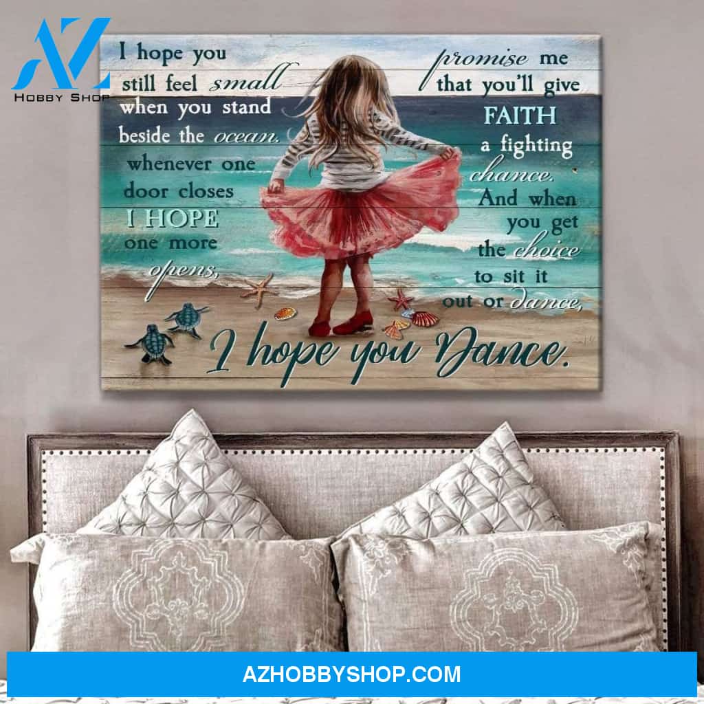 I Hope You Dance Little Girl Wall Art Canvas