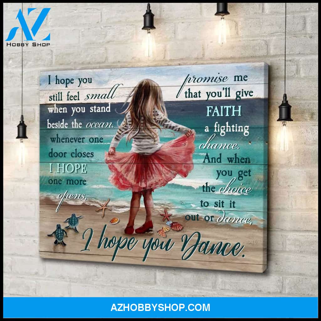 I Hope You Dance Little Girl Wall Art Canvas