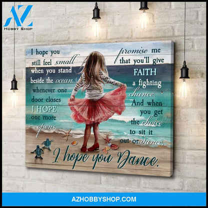 I Hope You Dance Little Girl Wall Art Canvas