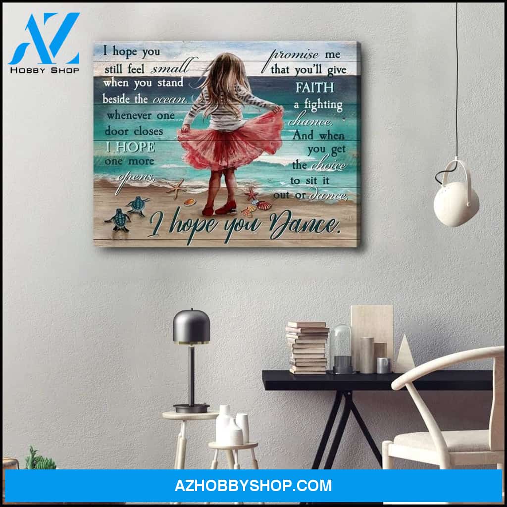 I Hope You Dance Little Girl Wall Art Canvas