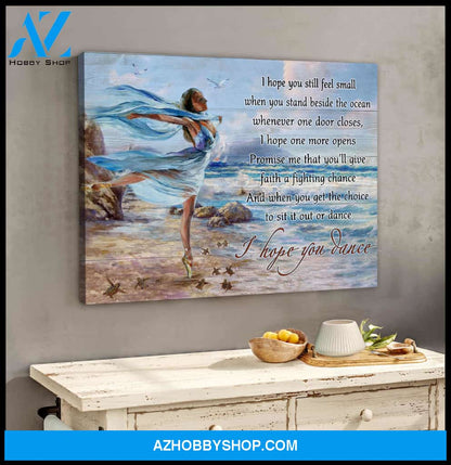I Hope You Dance, Stunning Turtle Canvas Wall Art