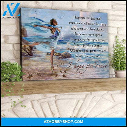 I Hope You Dance, Stunning Turtle Canvas Wall Art