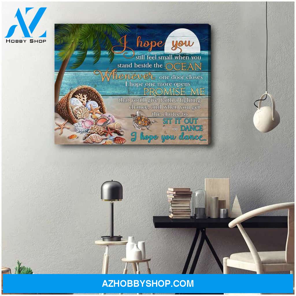 I hope you dance Turtle Canvas Wall Art Decor