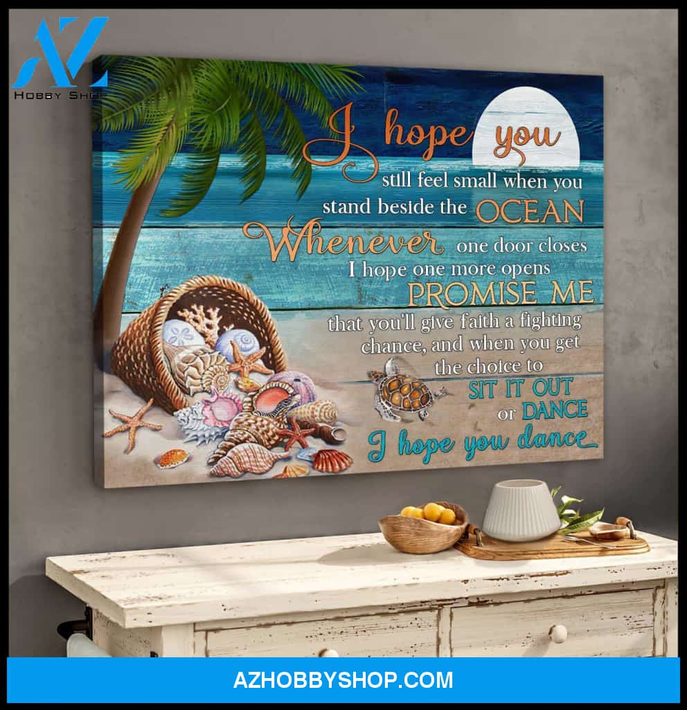 I hope you dance Turtle Canvas Wall Art Decor
