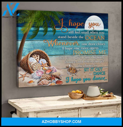I hope you dance Turtle Canvas Wall Art Decor
