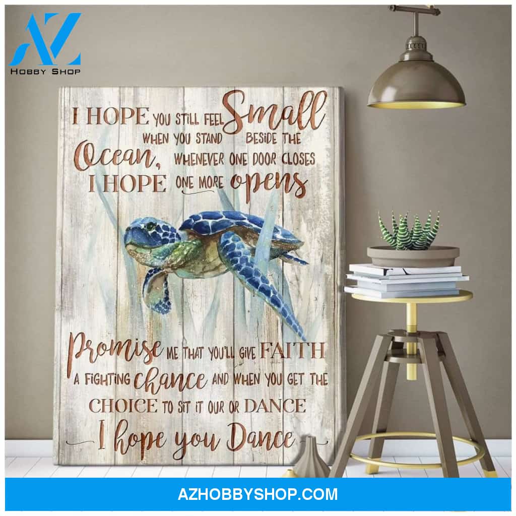I Hope You Dance Turtle Wall Art Canvas
