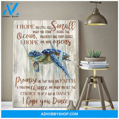 I Hope You Dance Turtle Wall Art Canvas