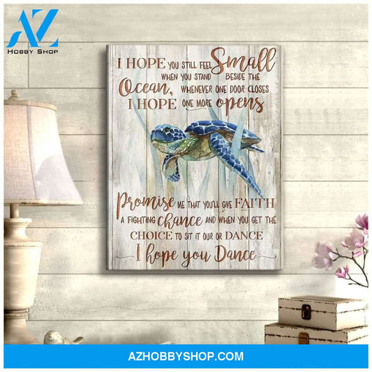I Hope You Dance Turtle Wall Art Canvas