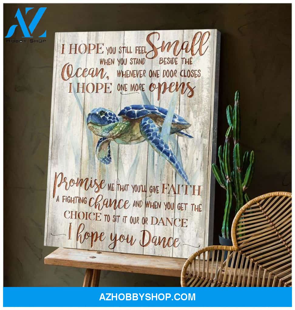 I Hope You Dance Turtle Wall Art Canvas