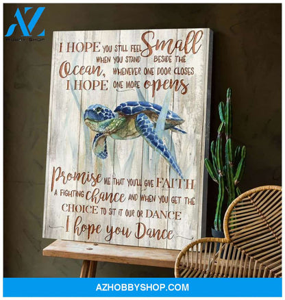 I Hope You Dance Turtle Wall Art Canvas
