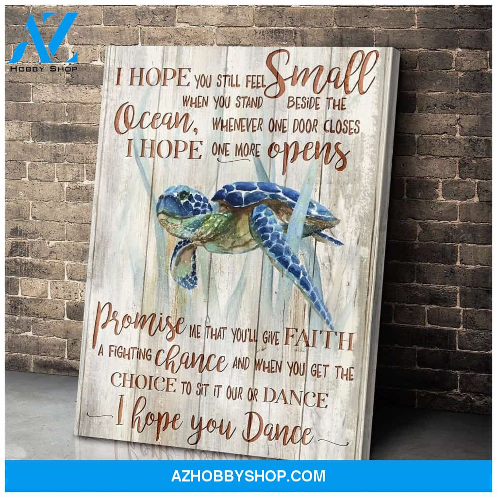 I Hope You Dance Turtle Wall Art Canvas
