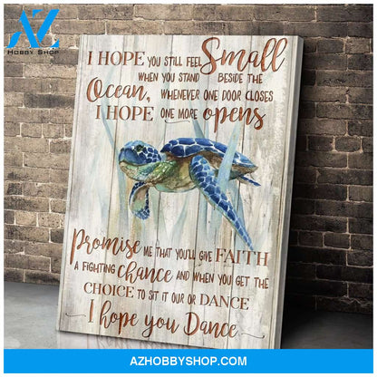I Hope You Dance Turtle Wall Art Canvas