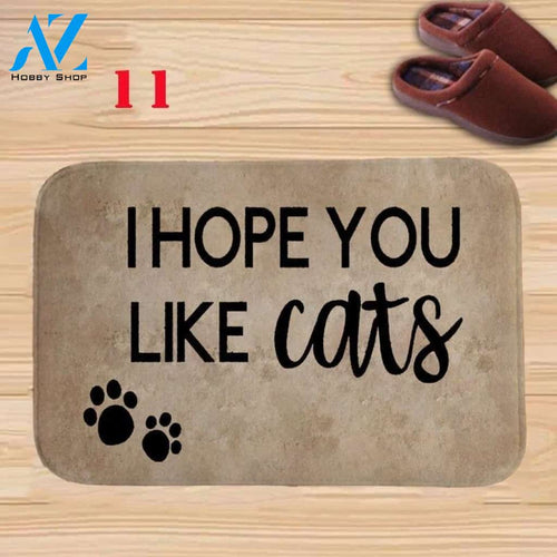 I Hope You Like Cats Doormat | Colorful | Size 8x27'' 24x36''
