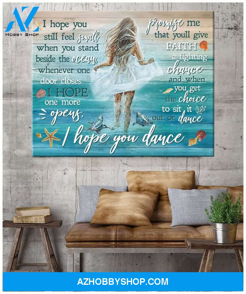 I Hope You Turtle Wall Art Canvas