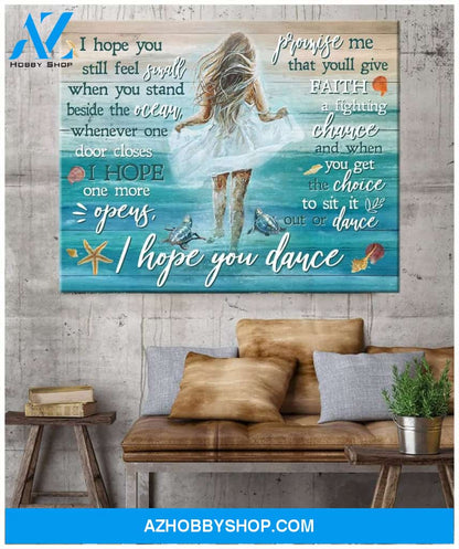 I Hope You Turtle Wall Art Canvas