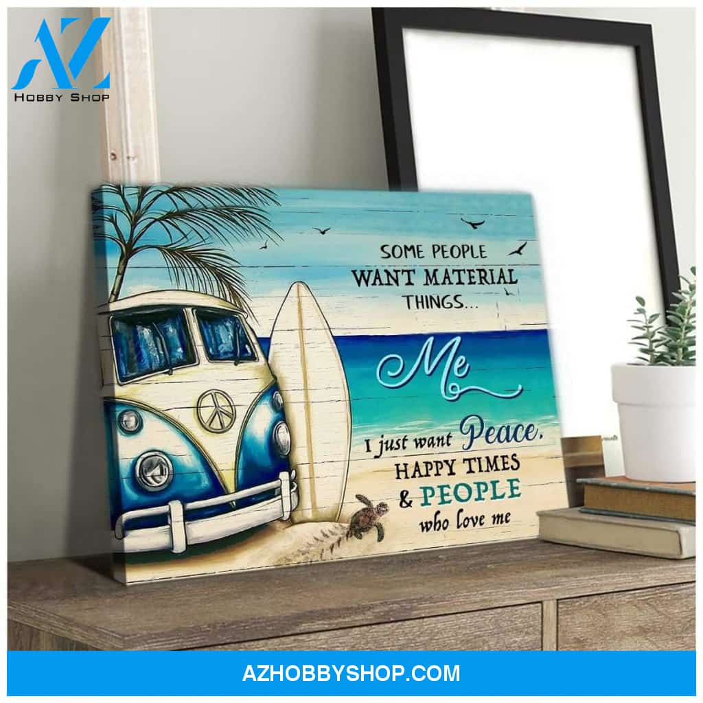 I Just Want Peace Turtle Wall Art Canvas