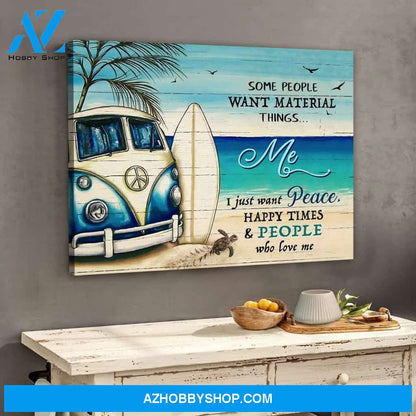 I Just Want Peace Turtle Wall Art Canvas