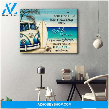 I Just Want Peace Turtle Wall Art Canvas