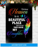 I Know Heaven Has My Daughter Canvas And Poster Wall Decor Visual Art