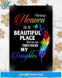 I Know Heaven Has My Daughter Canvas And Poster Wall Decor Visual Art
