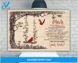 Personalized Mom Canvas, I Know How It Can Be Feel Like Cardinal Bird Wood Canvas Wall Art Mothers Day Gifts