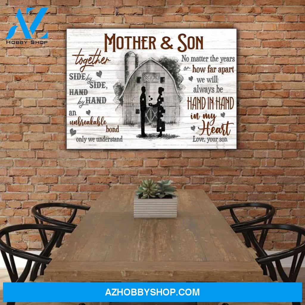 Gift For Mom From Son I Learned Barn Canvas