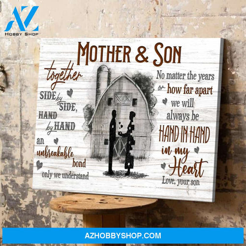 Gift For Mom From Son I Learned Barn Canvas