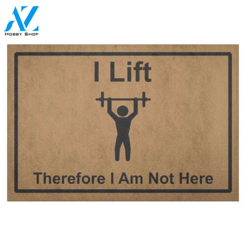 I Lift - Weightlifting Doormat Welcome Mat House Warming Gift Home Decor Funny Doormat Gift Idea