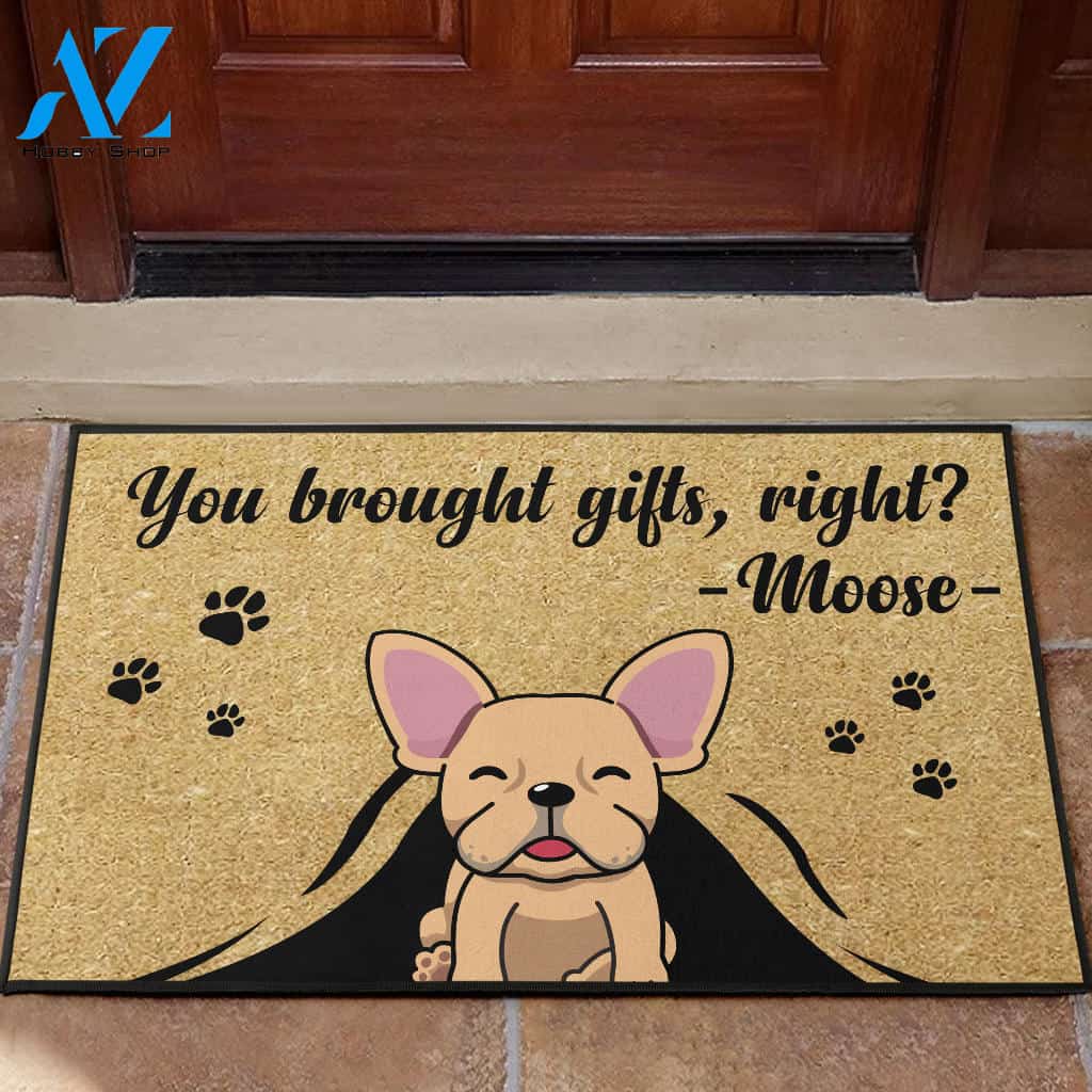 I love girts - Custom French bulldog doormat