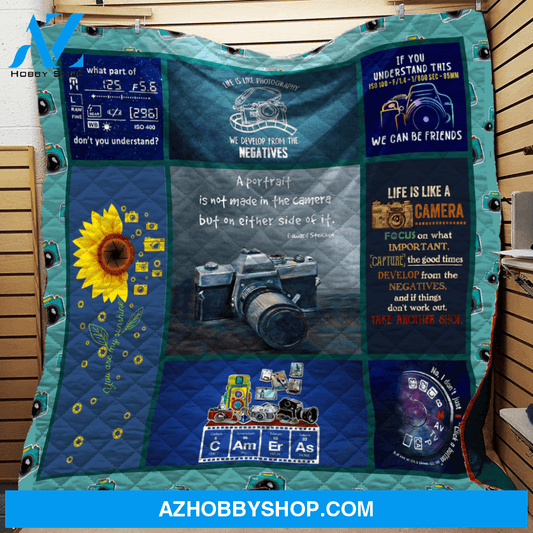 I love Photography Love Camera Fleece Blanket