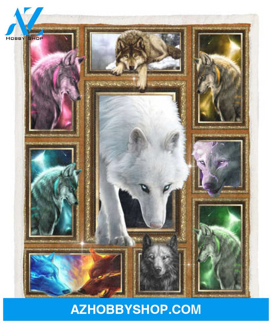 I Love Wolf Blanket Gift For Wolf Friend 
