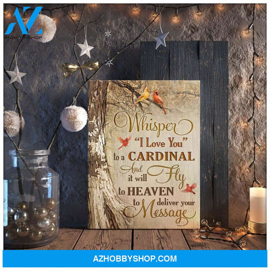 I Love You Cardinal Wall Art Canvas