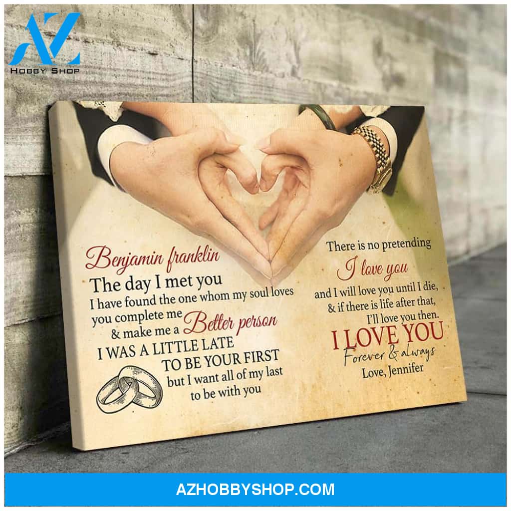 I Love you forever and always - Personalized Canvas