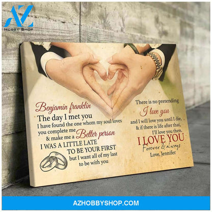 I Love you forever and always - Personalized Canvas