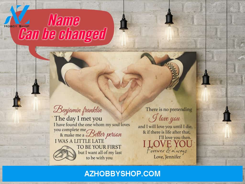 I Love you forever and always - Personalized Canvas