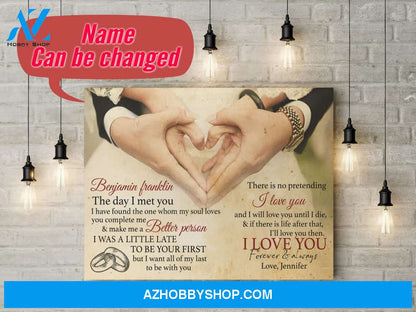 I Love you forever and always - Personalized Canvas