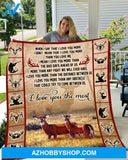 I Love You The Most Blanket Gift For Wife, Deer Couple