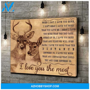 I Love You the Most Canvas, Husband and Wife Canvas, Lover Wall Art, Wedding Gift, Gift For Her, Home Decor