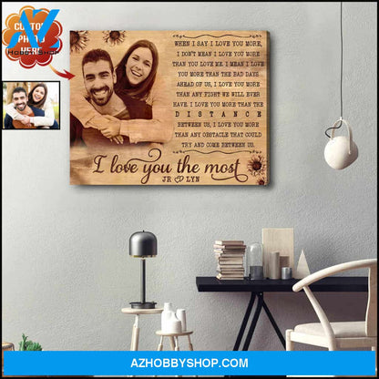 Personalized Canvas, I Love You The Most Canvas Wall Art