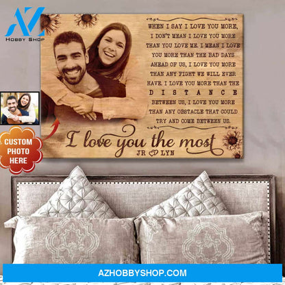 Personalized Canvas, I Love You The Most Canvas Wall Art