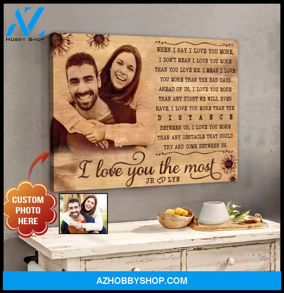 Personalized Canvas, I Love You The Most Canvas Wall Art