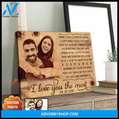 Personalized Canvas, I Love You The Most Canvas Wall Art
