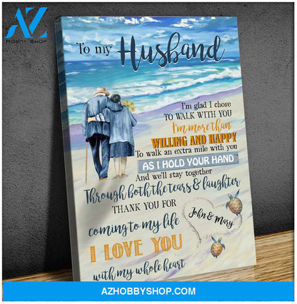 I Love You With My Whole Heart - Personalized Canvas