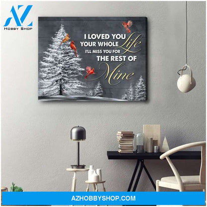 I Loved You Cardinal Wall Art Canvas