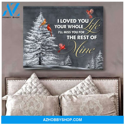 I Loved You Cardinal Wall Art Canvas