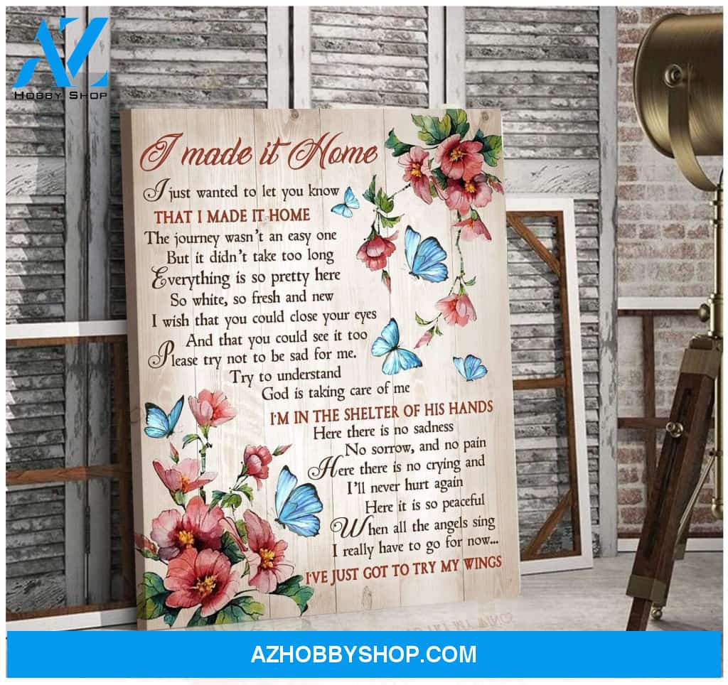 I Made It Home Butterfly Wall Art Canvas