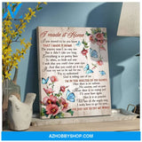 I Made It Home Butterfly Wall Art Canvas