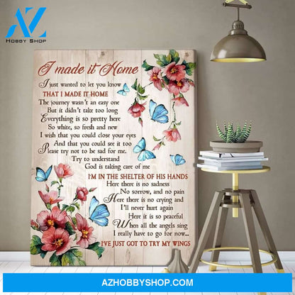 I Made It Home Butterfly Wall Art Canvas