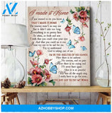 I Made It Home Butterfly Wall Art Canvas