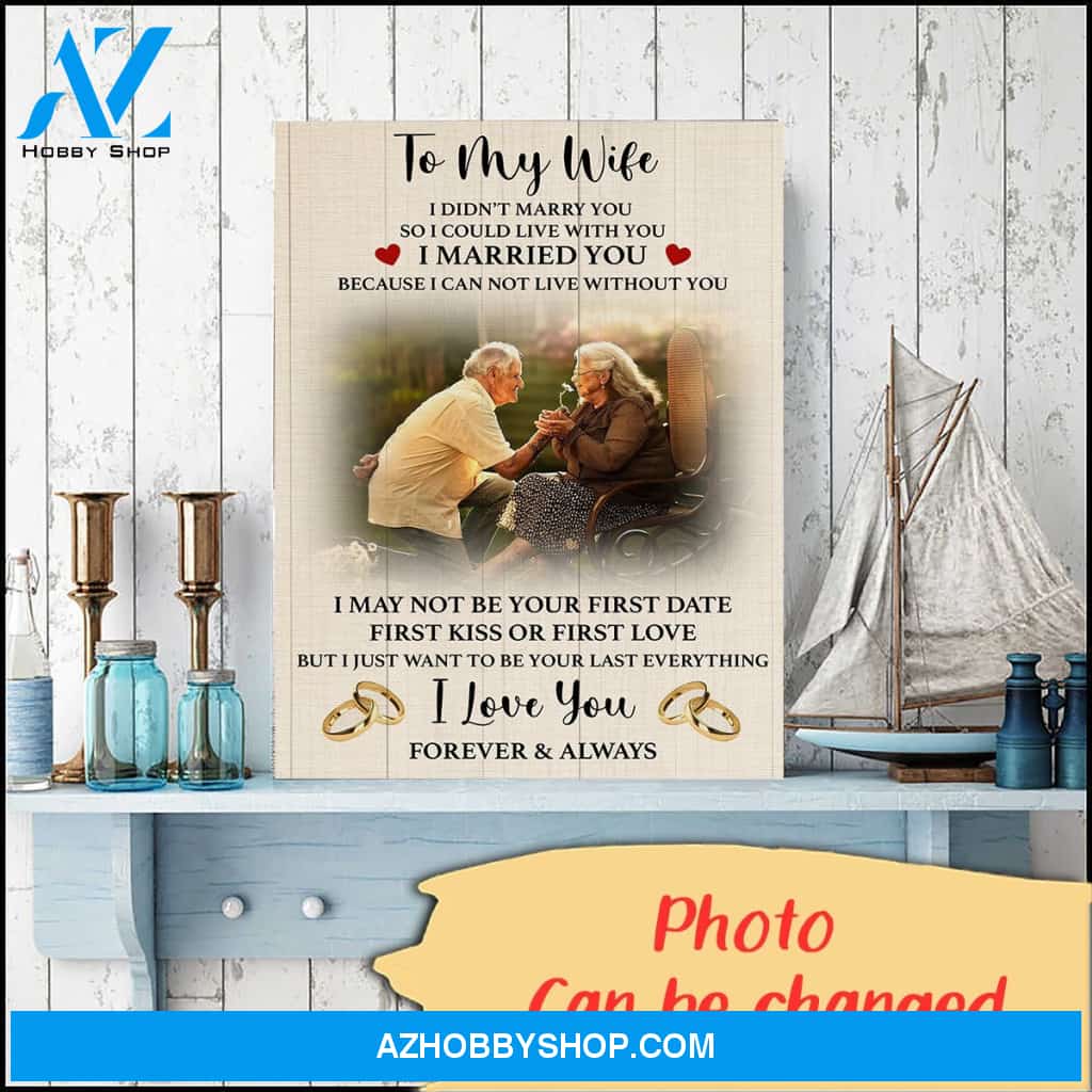 I married you because I can not live without you - Personalized Canvas